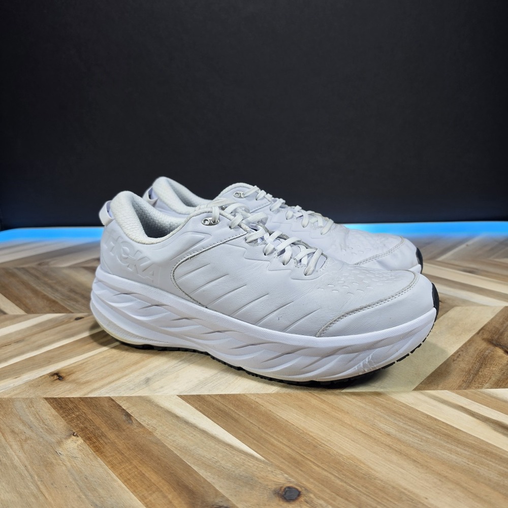 Men's Size 15 - Hoka One One HOKA Bondi SR White sneaker Slip Resistant Work